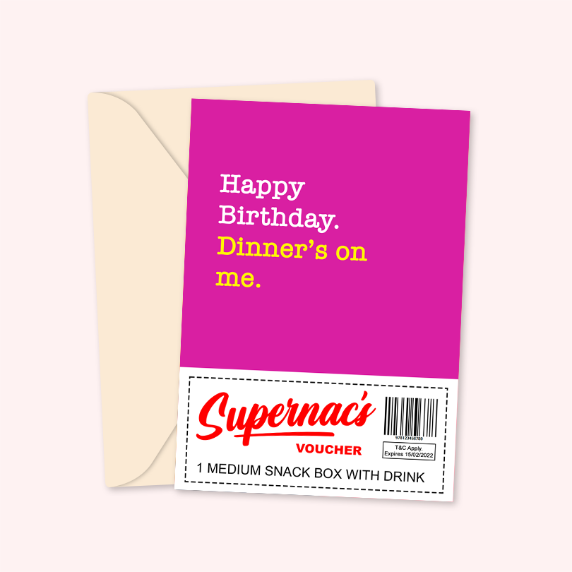 supermac birthday card