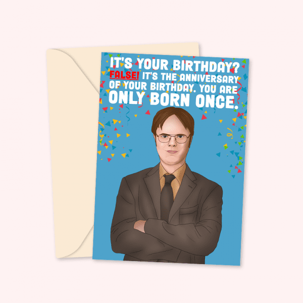 dwight the office birthday card