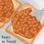 beans on toast fathers day card