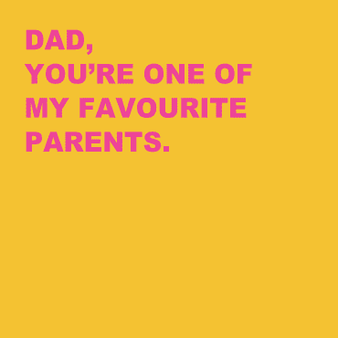 one of my favourite parents father's day card