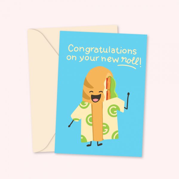 New Roll Greetings card