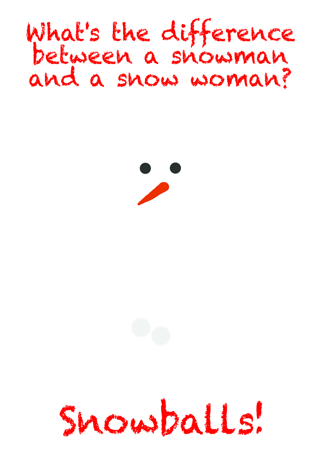 snowballs Christmas card