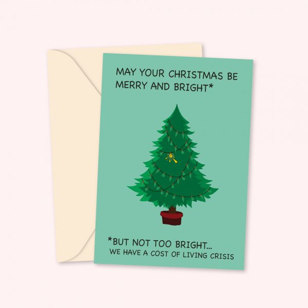 merry and bright christmas card