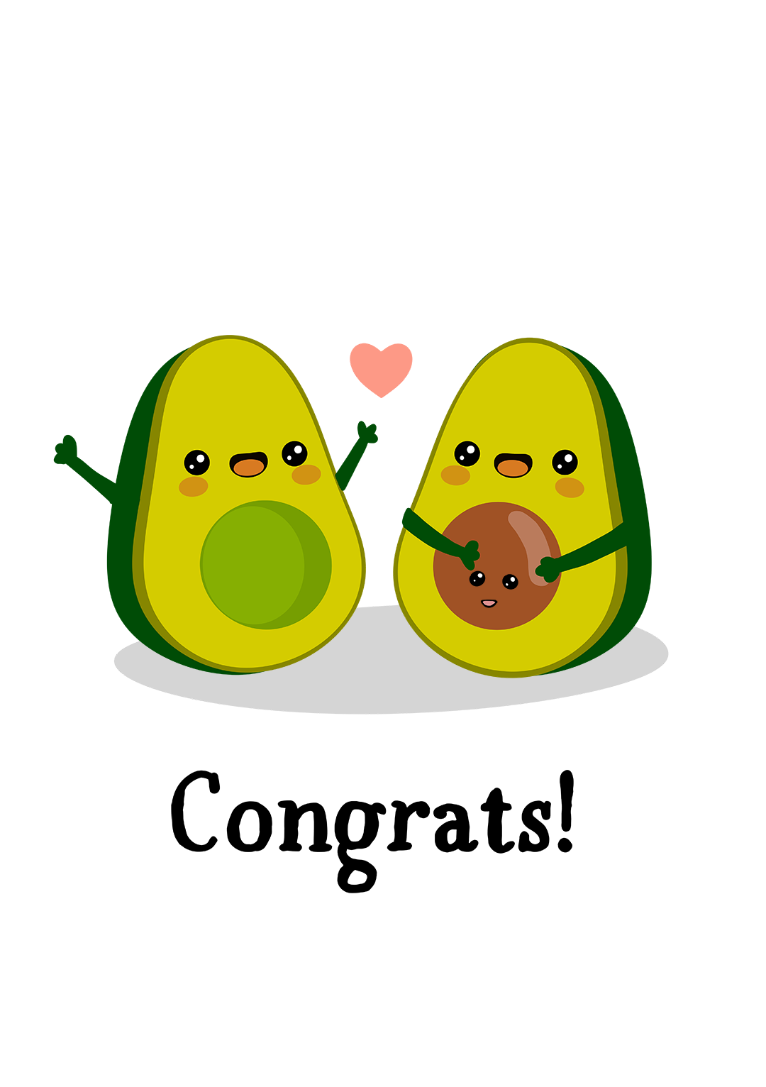 Congrats Pregnancy Avocado Card