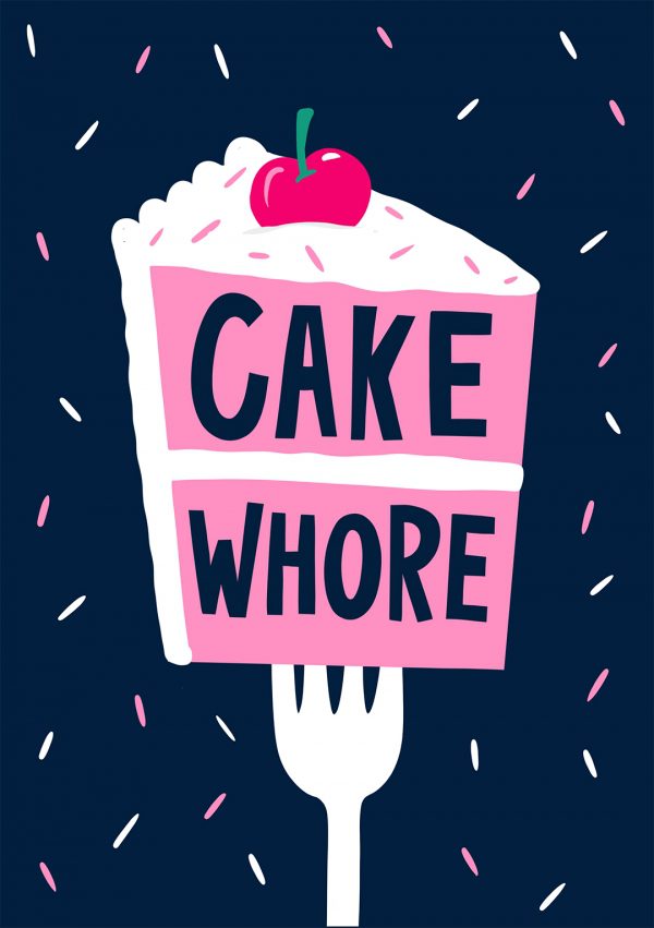 cake wh*re birthday card