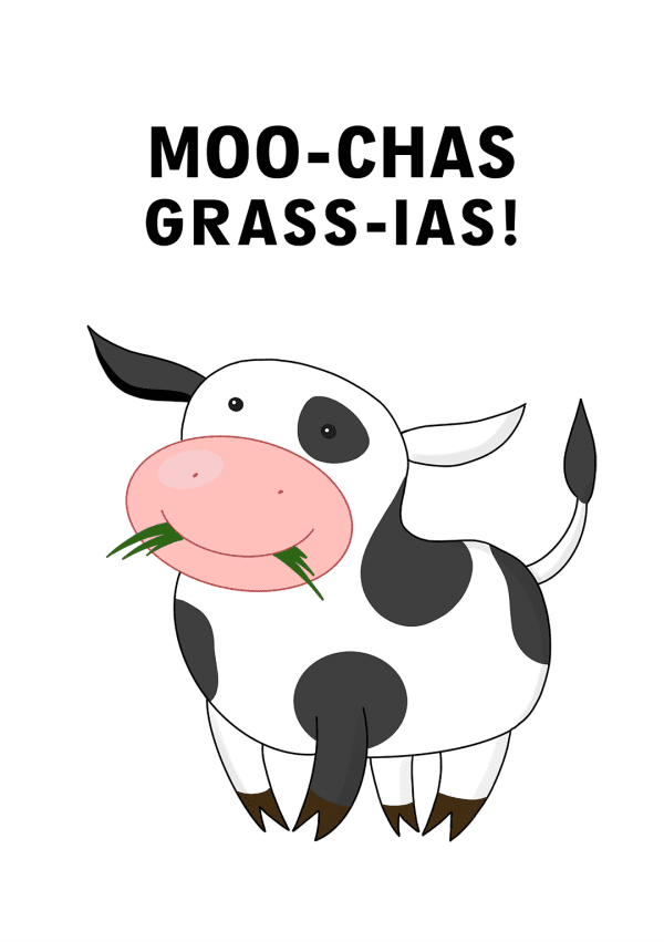 Moo-Chas Grass-Ias Card