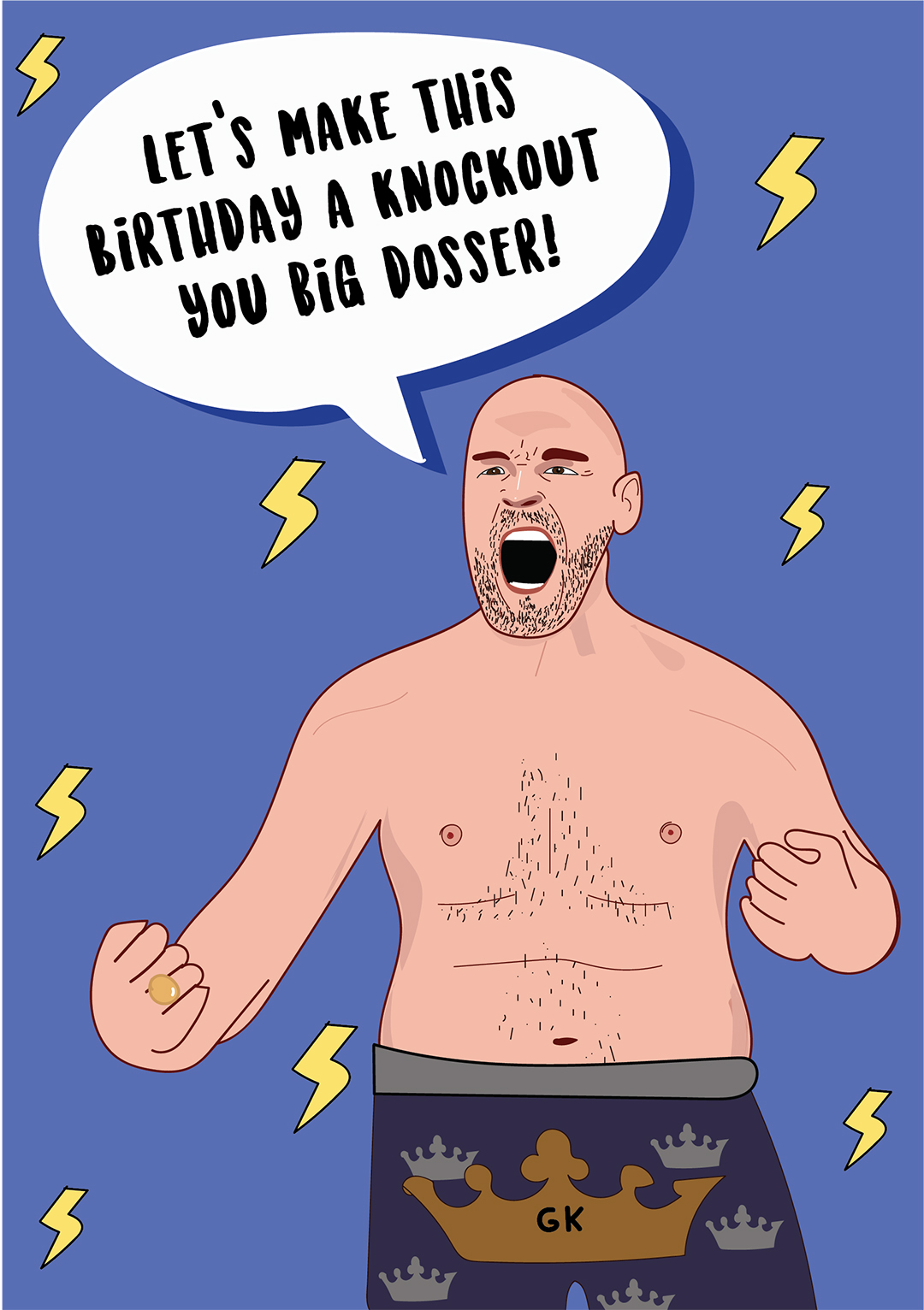 Tyson Fury Inspired Birthday Card