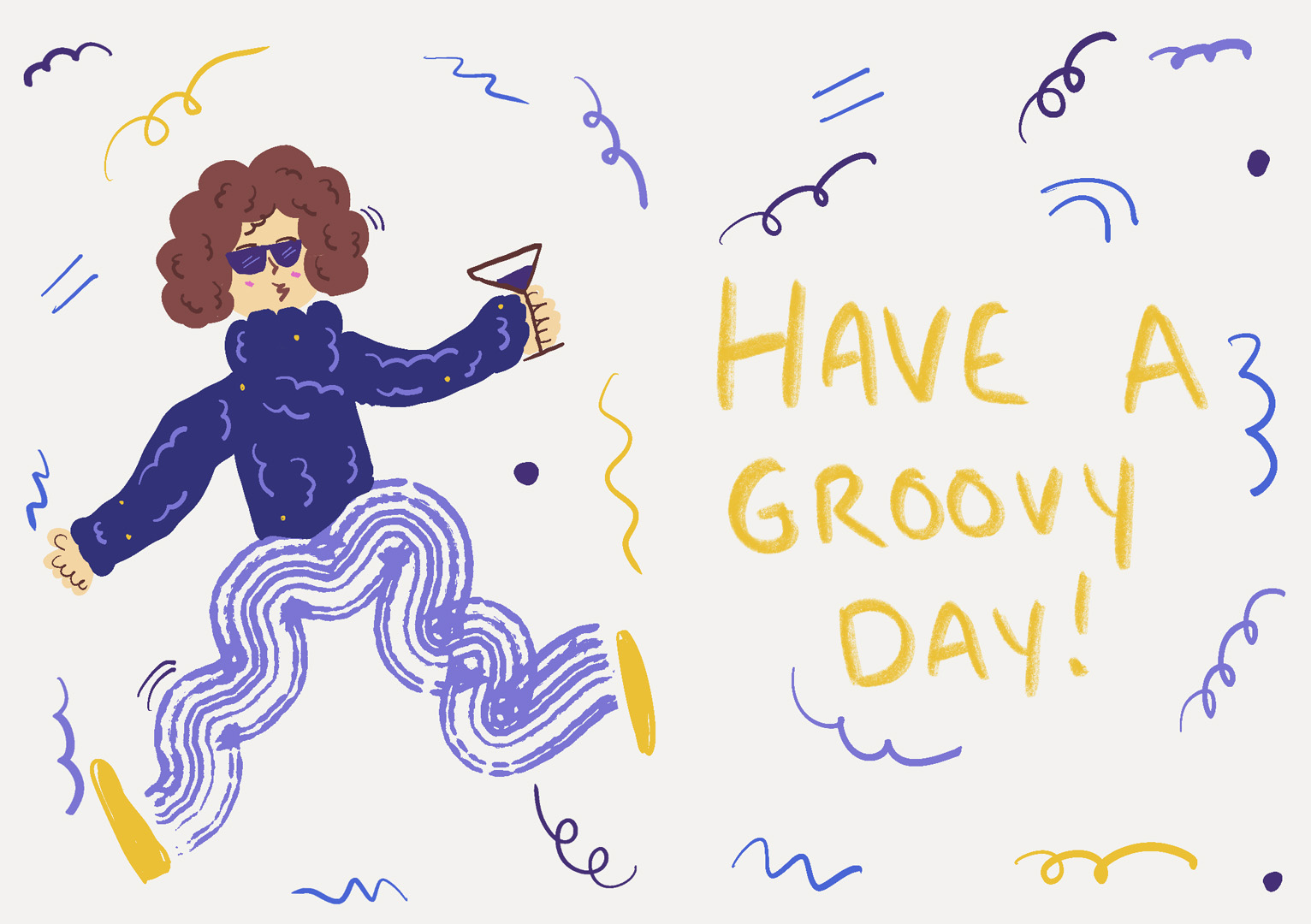 Have A Groovy Day Birthday Card