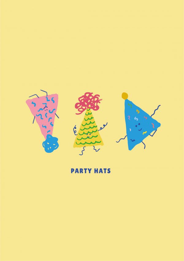 Party Hats Greetings Card