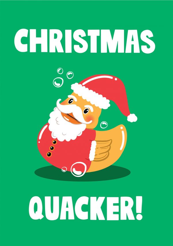 Christmas Quacker Greetings Card