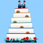 Congratulations Pride Wedding Cake Greetings Card