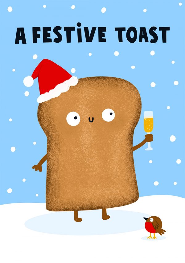 A Festive Toast Christmas Card