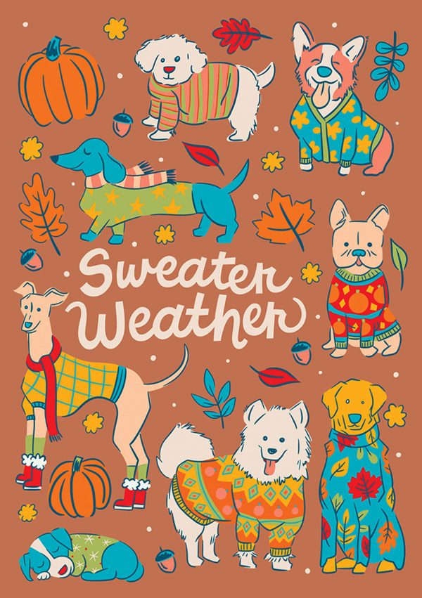 Sweater Weather Greetings Card