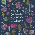 Warm Holiday Wishes Greetings Card