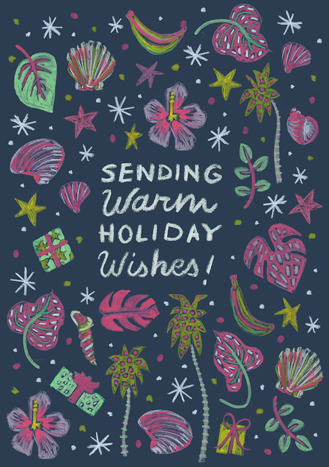 Warm Holiday Wishes Greetings Card