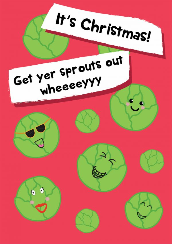 Get Your Sprouts Out Christmas Card
