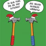 Getting Hammered Funny Christmas Card