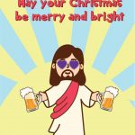 merry and bright christmas card