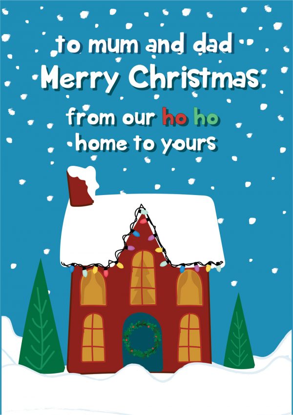 ho ho house to yours christmas card