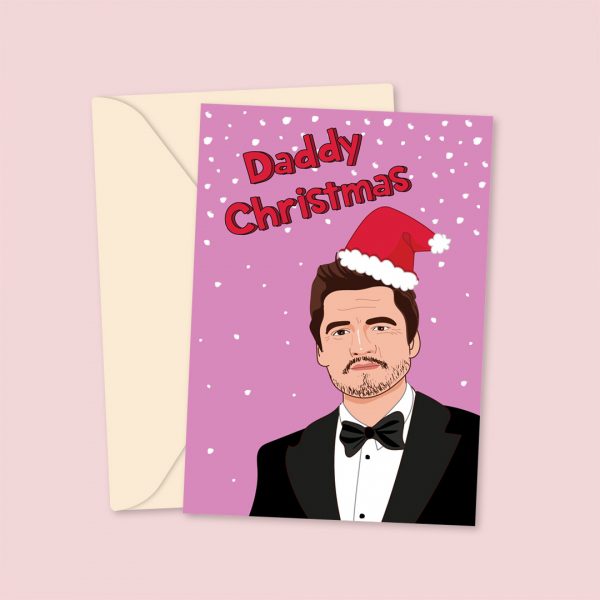 daddy christmas - pedro pascal inspired card