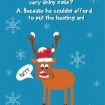 rudolf heating joke christmas card