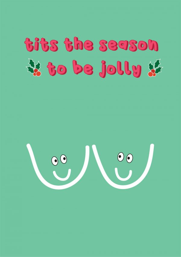 tits the season to be jolly christmas card
