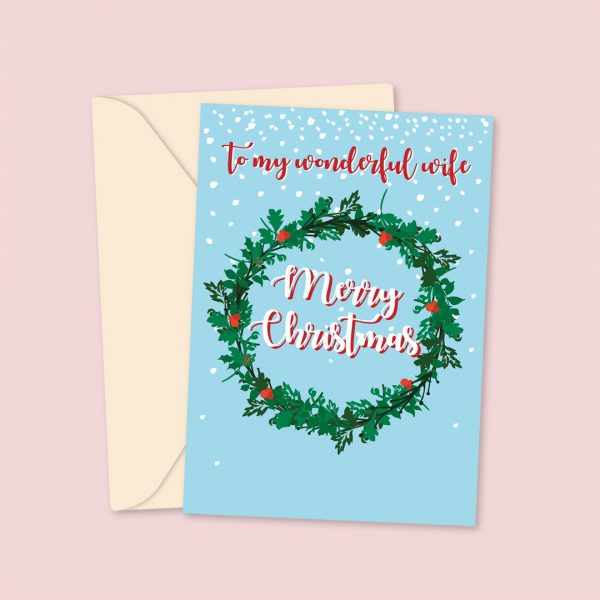 wonderful wife christmas card