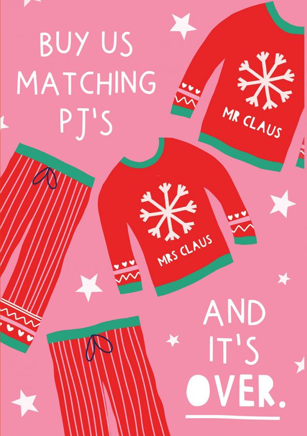 Matching PJ's Christmas Card
