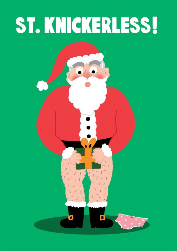 Saint Knickerless Christmas Card