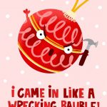 Wrecking Bauble Christmas Card