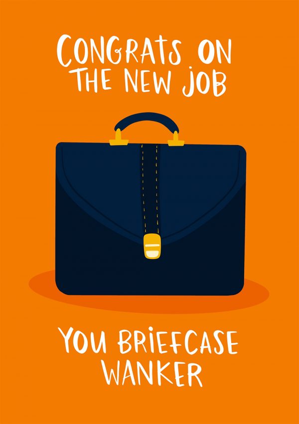 new job briefcase greeting card
