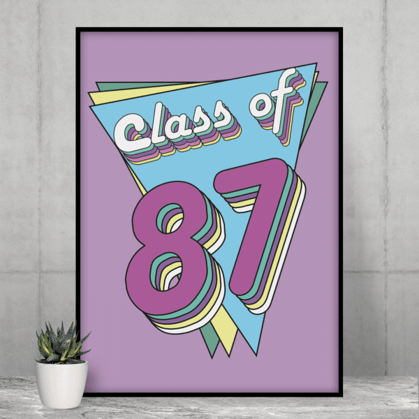 class of 87 frame print
