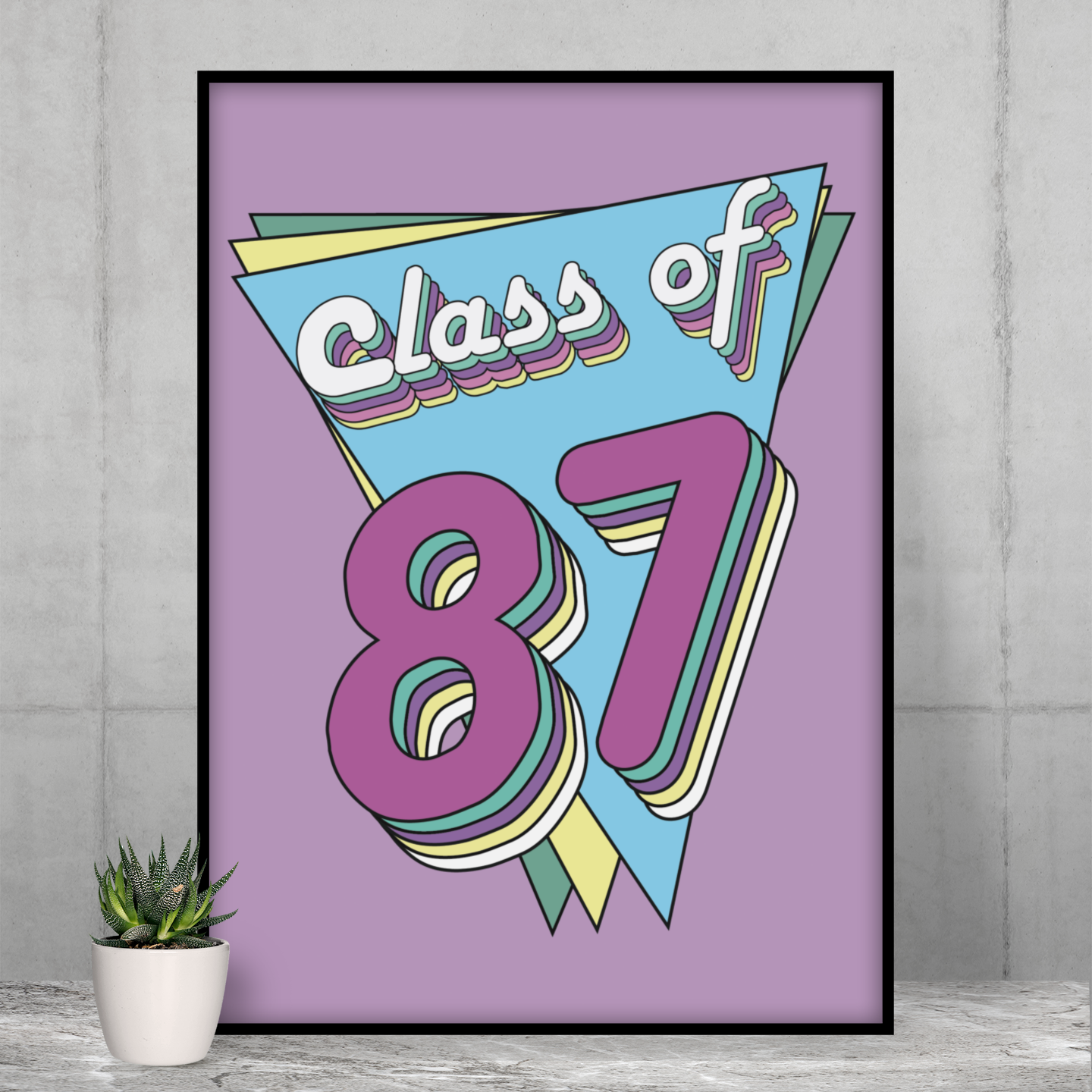class of 87 frame print