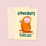 congrats new human bean greeting card