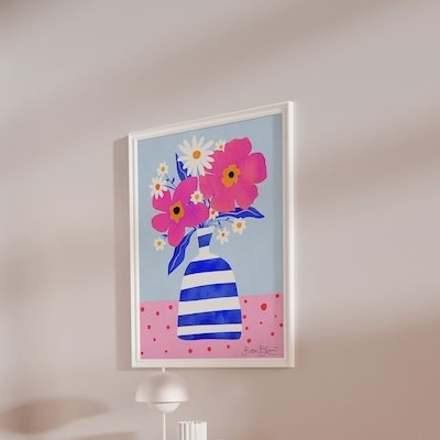 flower vase print
