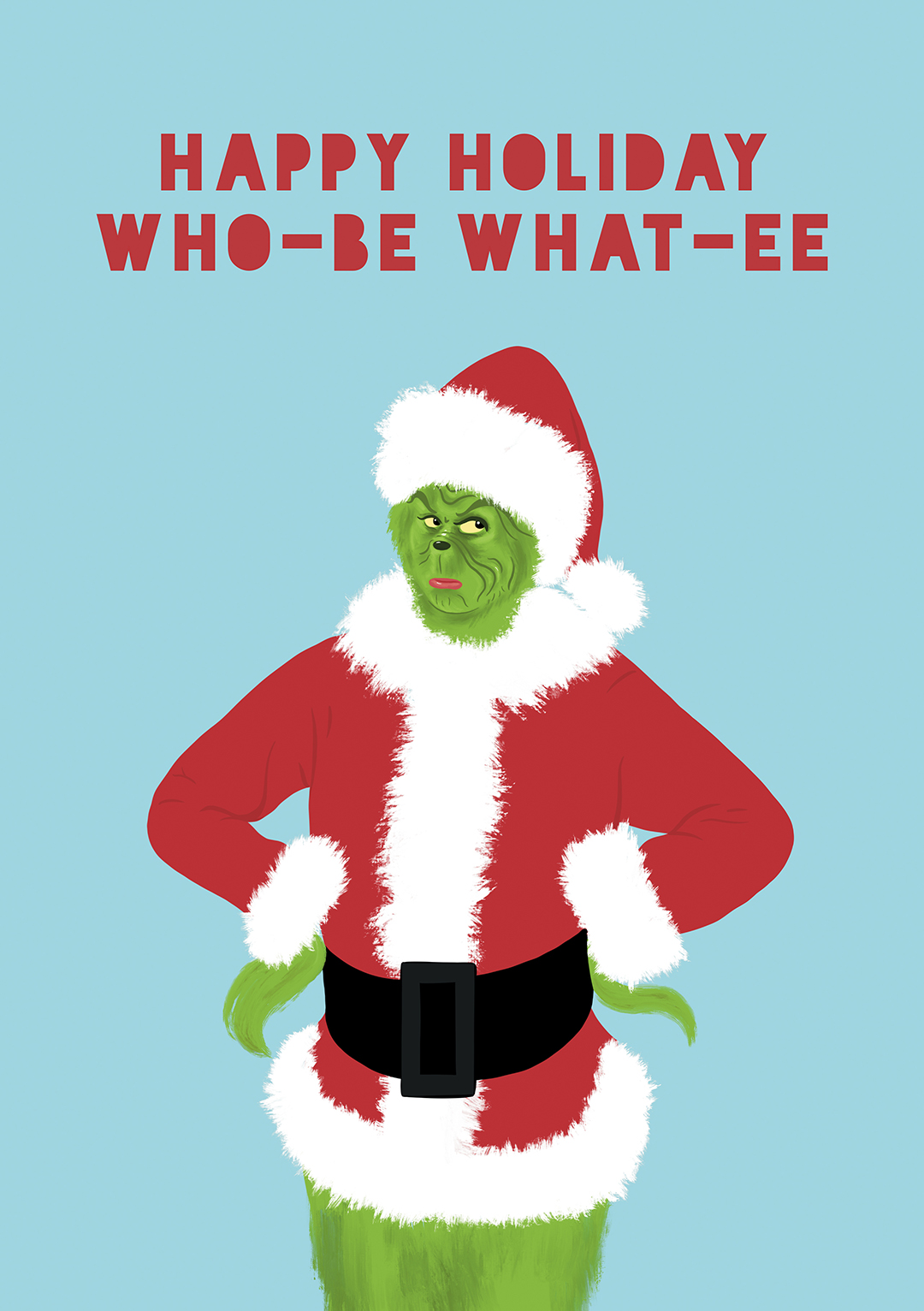 grinch inspired christmas card