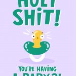 holy shit you're having a baby greeting card