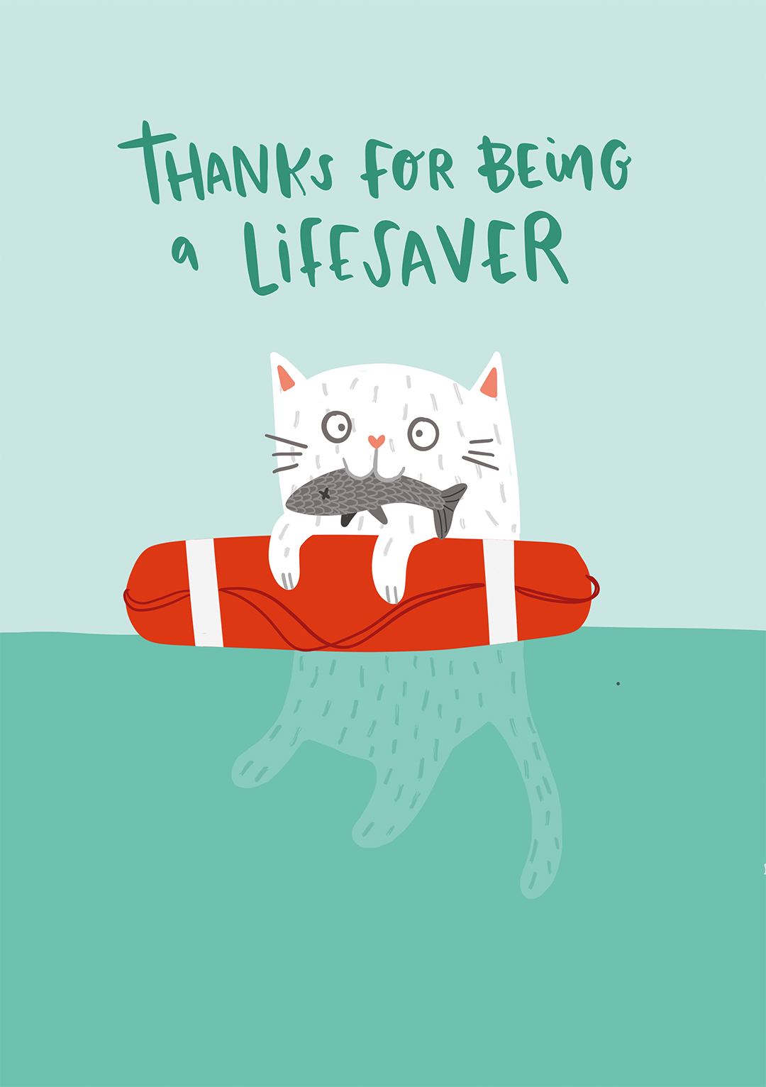 thanks for being a lifesaver greeting card