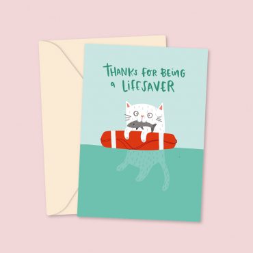 thanks for being a lifesaver greeting card