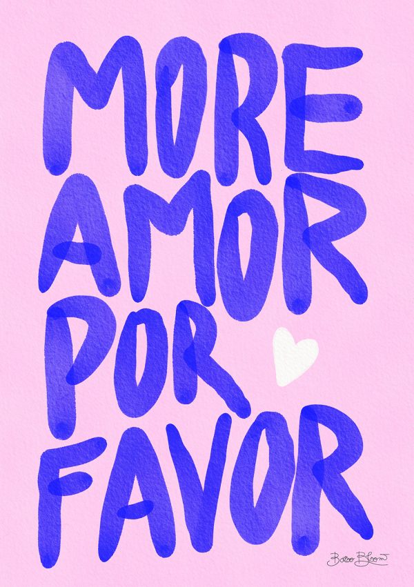 more amor por favor print