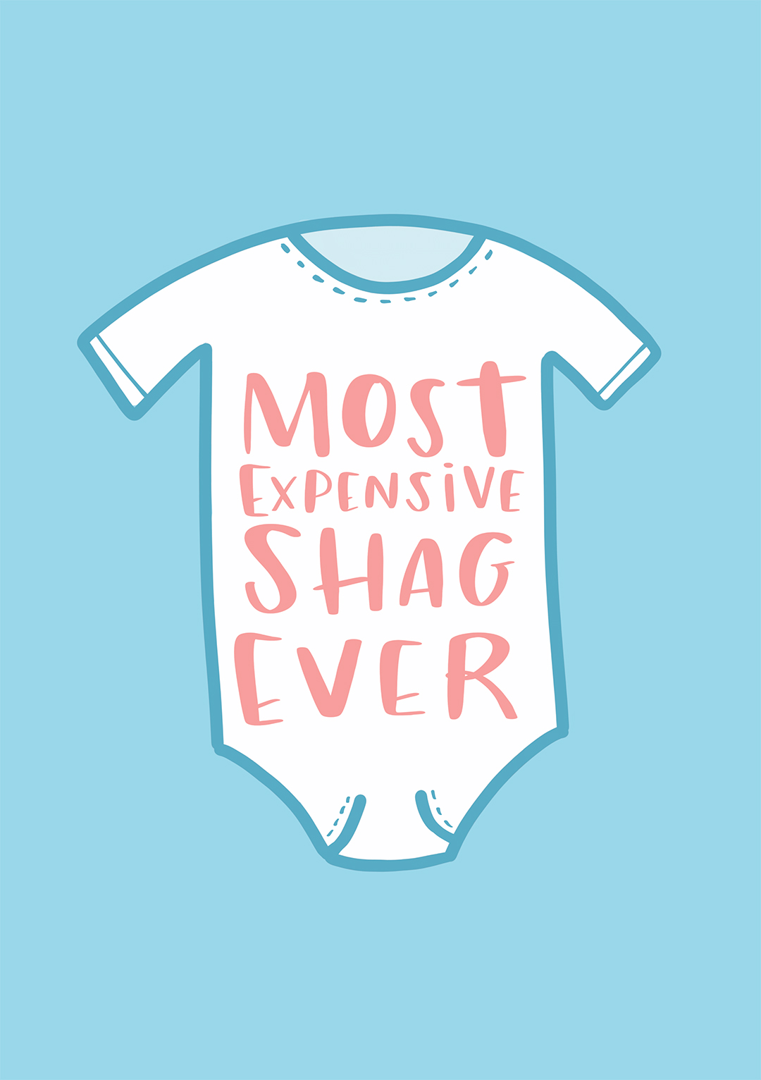 most expensive shag ever new baby greeting card