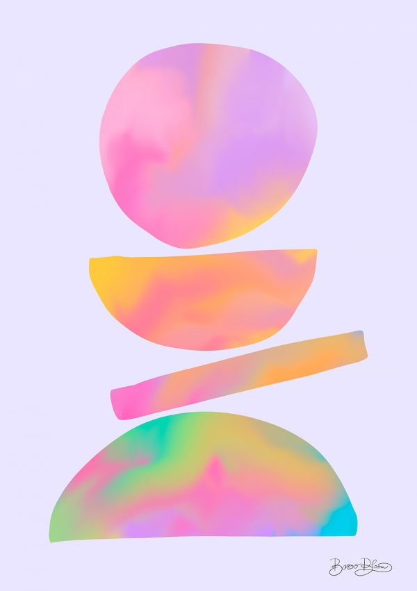 abstract art rainbow pastels