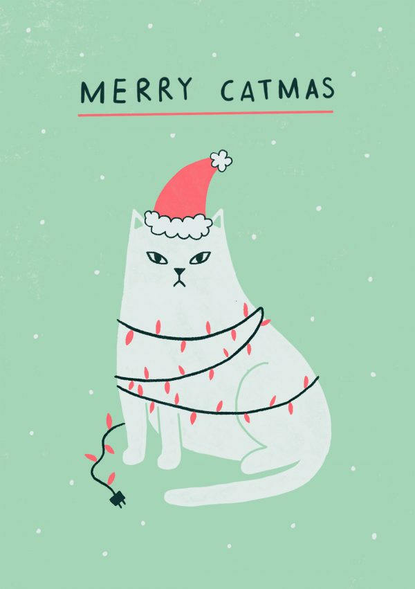 Merry Catmas Christmas Card