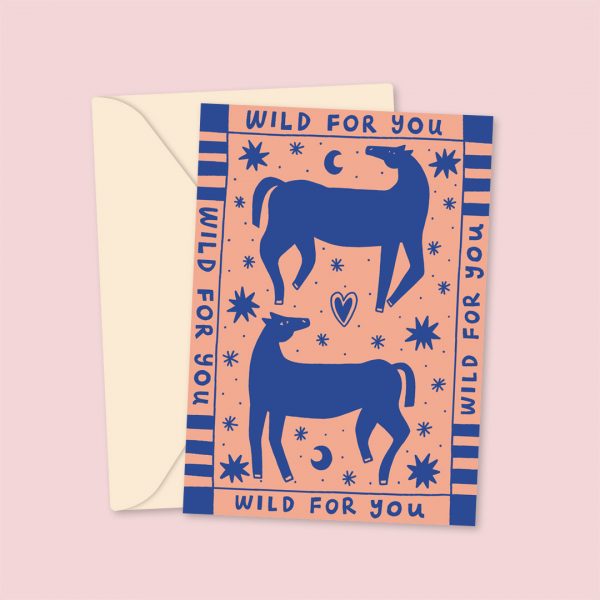 Wild For You Greetings Card
