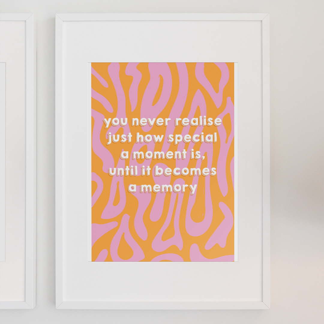 special moment quote frame