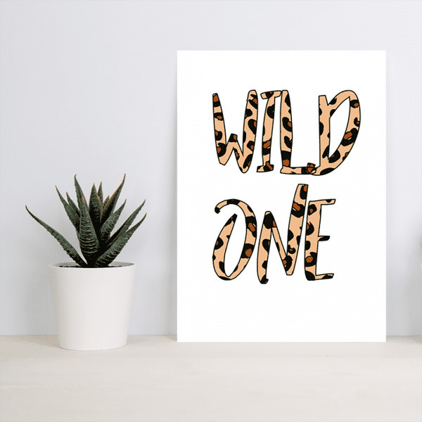 wild one leopard print design print