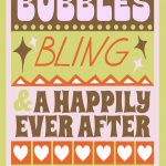 Congrats On Your Wedding Bubbles and Bling Greetings Card