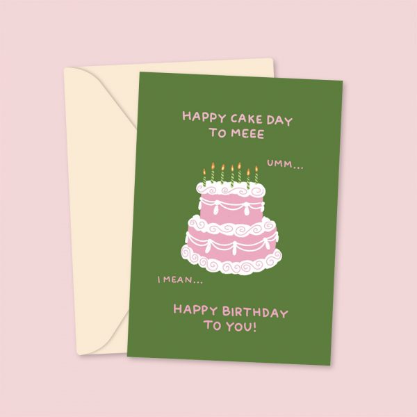 cake day to me birthday card