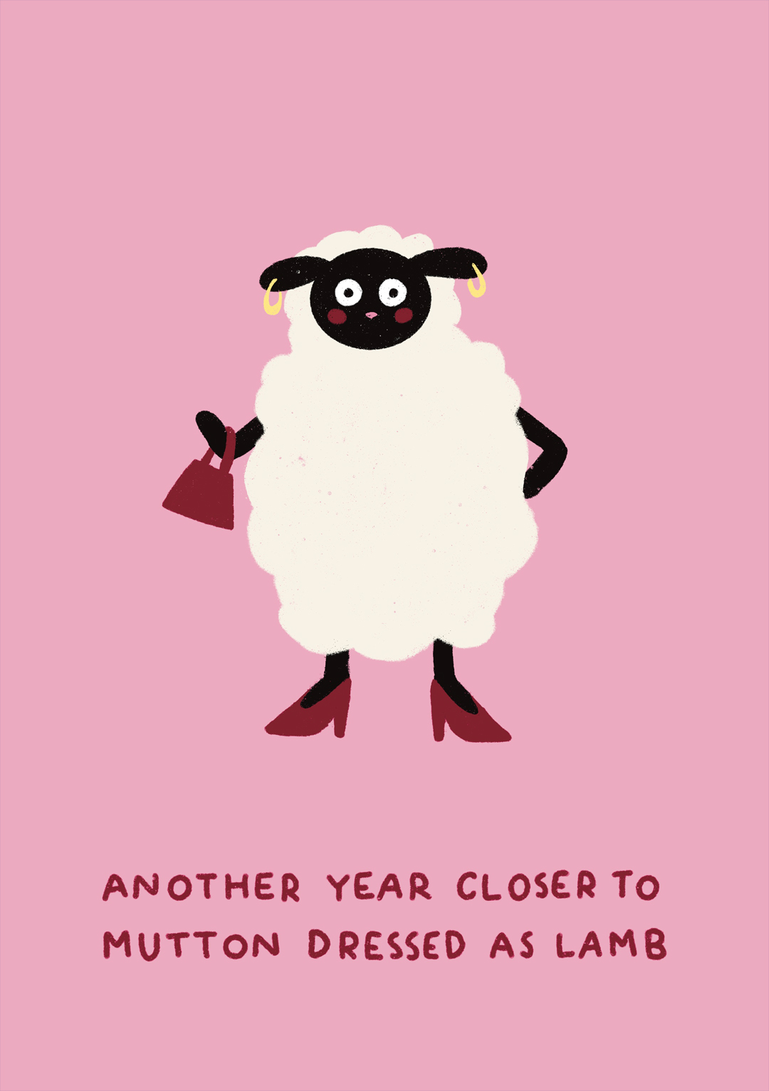 mutton dressed as lamb greeting card