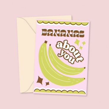 Bananas about you greeting card